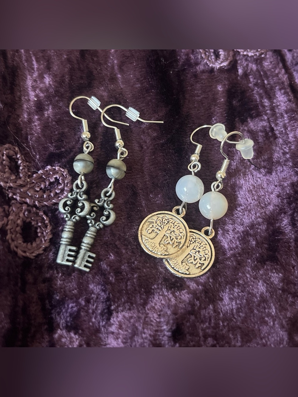 Silver earring set